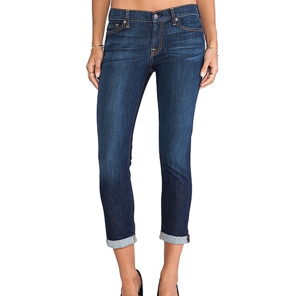 7 For All Mankind The Skinny Crop & Roll Jeans - Picture 3 of 8